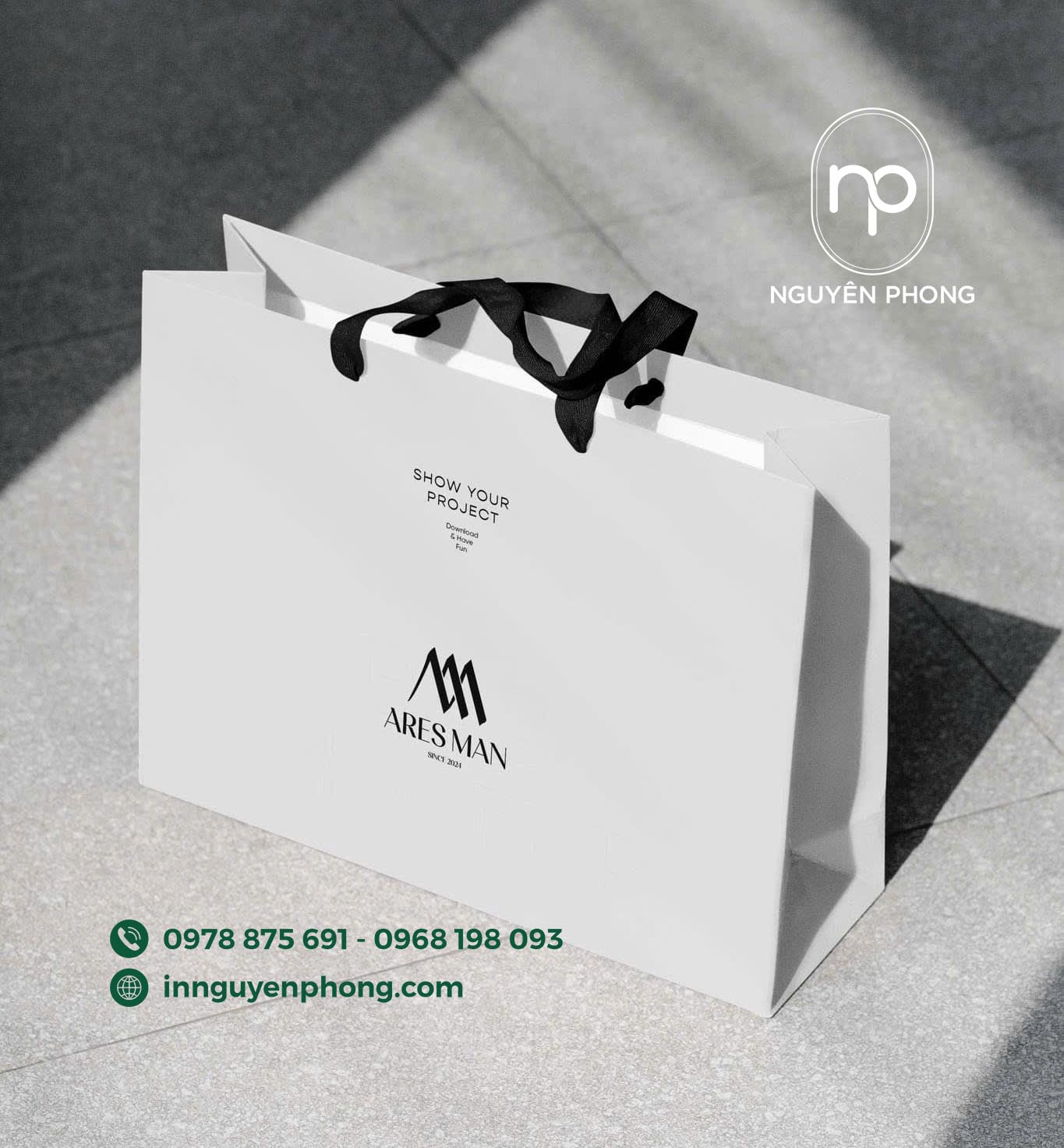 Mẫu túi giấy du lịch theo yêu cầu 